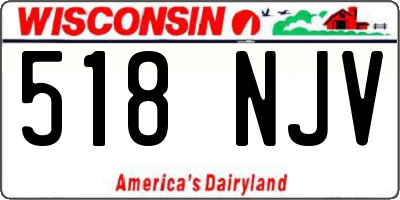 WI license plate 518NJV