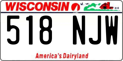 WI license plate 518NJW