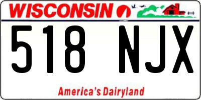 WI license plate 518NJX