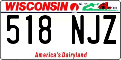 WI license plate 518NJZ