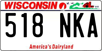 WI license plate 518NKA
