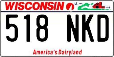 WI license plate 518NKD