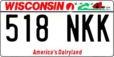 WI license plate 518NKK
