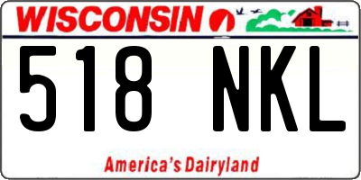 WI license plate 518NKL