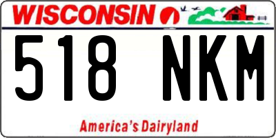 WI license plate 518NKM
