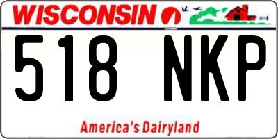 WI license plate 518NKP