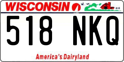 WI license plate 518NKQ