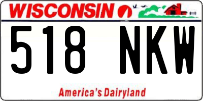 WI license plate 518NKW
