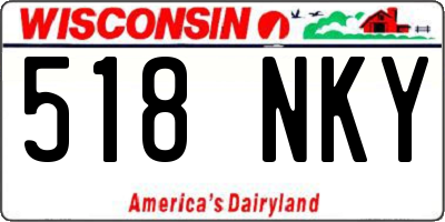 WI license plate 518NKY