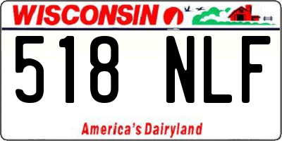 WI license plate 518NLF