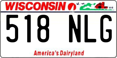 WI license plate 518NLG