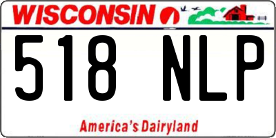 WI license plate 518NLP