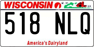 WI license plate 518NLQ