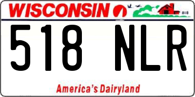 WI license plate 518NLR