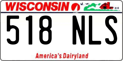 WI license plate 518NLS