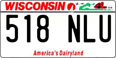 WI license plate 518NLU