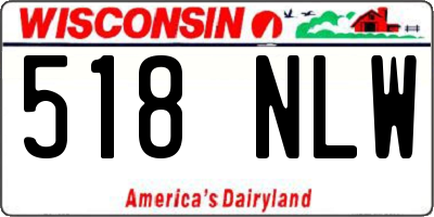 WI license plate 518NLW