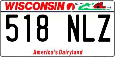 WI license plate 518NLZ