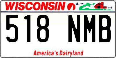 WI license plate 518NMB