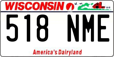 WI license plate 518NME