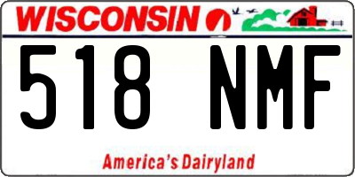 WI license plate 518NMF