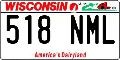 WI license plate 518NML