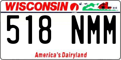 WI license plate 518NMM