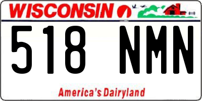 WI license plate 518NMN