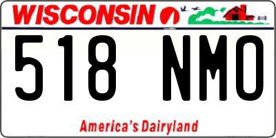 WI license plate 518NMO