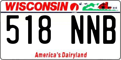 WI license plate 518NNB