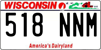WI license plate 518NNM