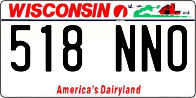 WI license plate 518NNO
