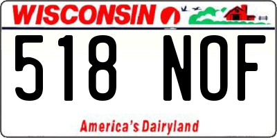 WI license plate 518NOF
