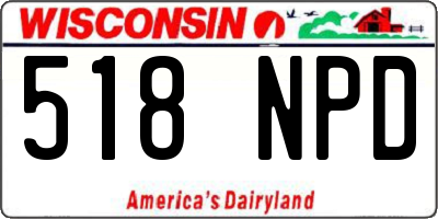 WI license plate 518NPD