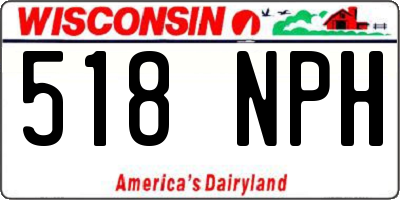 WI license plate 518NPH