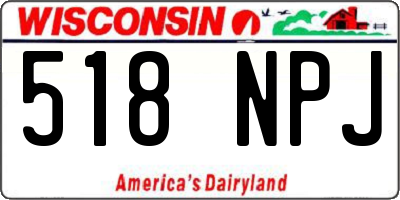 WI license plate 518NPJ