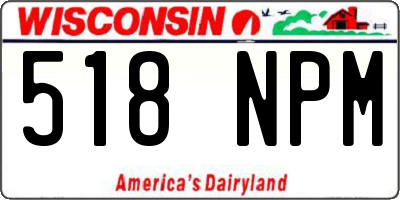 WI license plate 518NPM