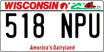 WI license plate 518NPU