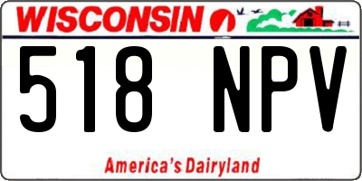 WI license plate 518NPV