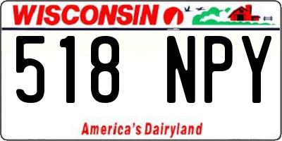 WI license plate 518NPY
