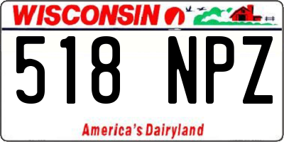 WI license plate 518NPZ