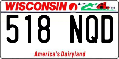 WI license plate 518NQD
