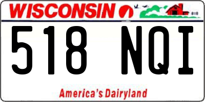 WI license plate 518NQI