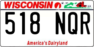 WI license plate 518NQR