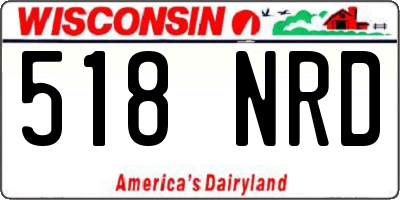 WI license plate 518NRD
