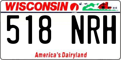 WI license plate 518NRH