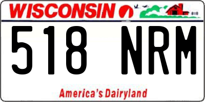 WI license plate 518NRM