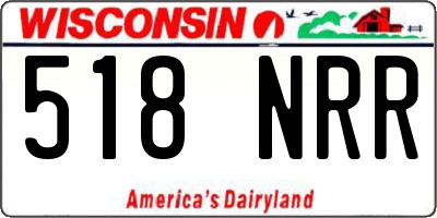 WI license plate 518NRR