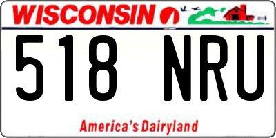 WI license plate 518NRU