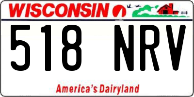 WI license plate 518NRV